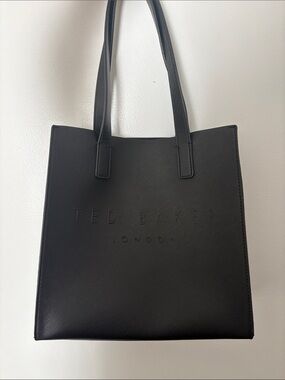 Ted Baker Black Textured Logo Tote